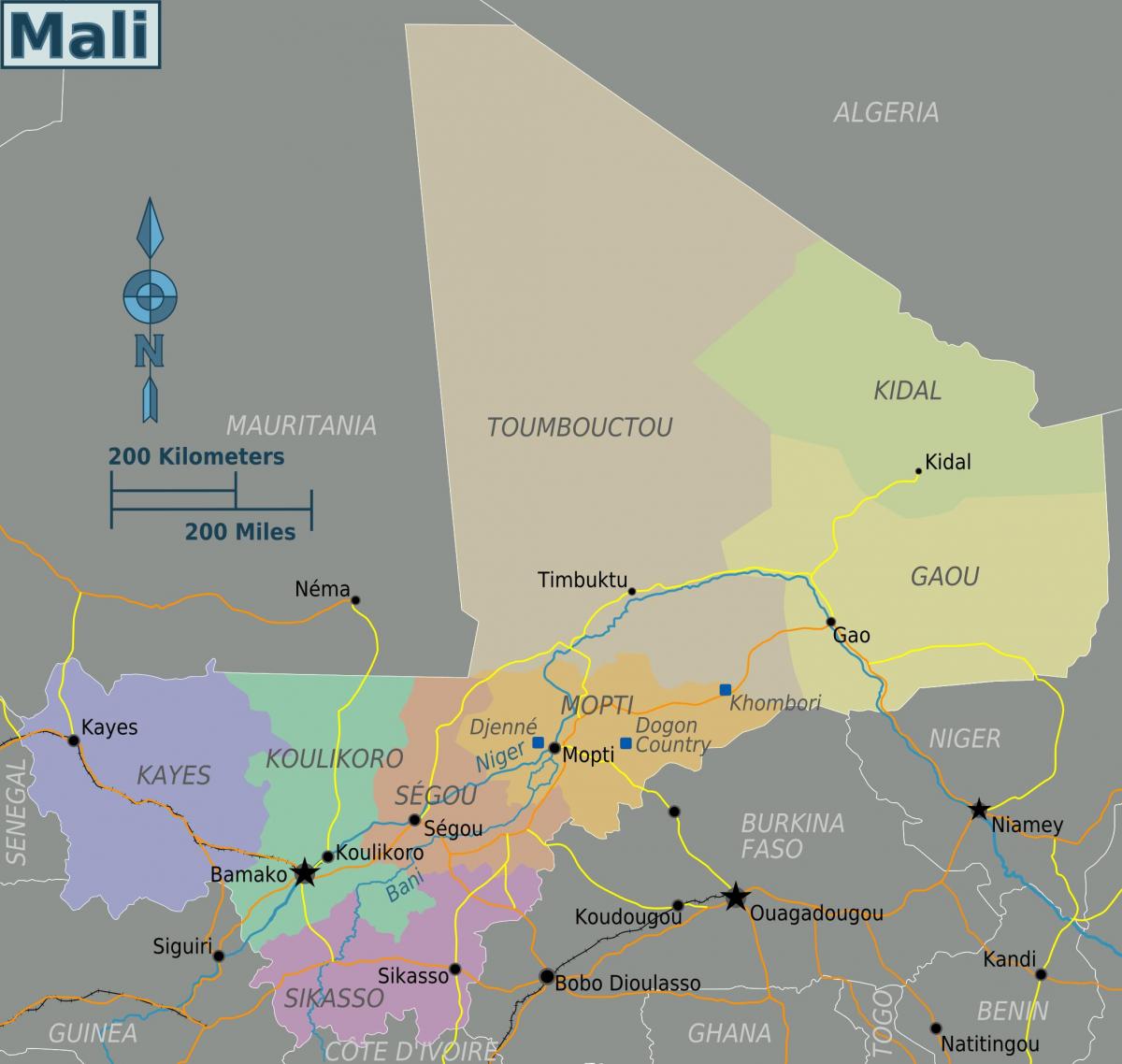 Мали газар зүй газрын зураг